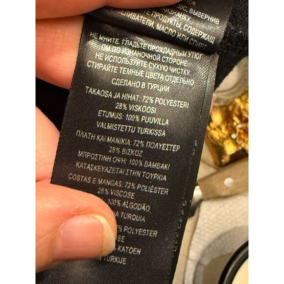 Ted Baker Mens Black Ribbed Knit Crewneck Sweater Size 4 - Picture 5 of 6